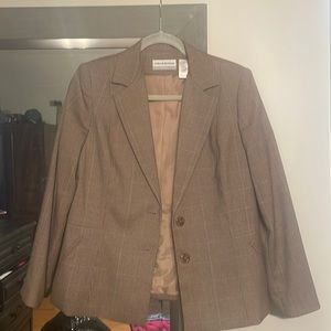 Brown plaid blazer
